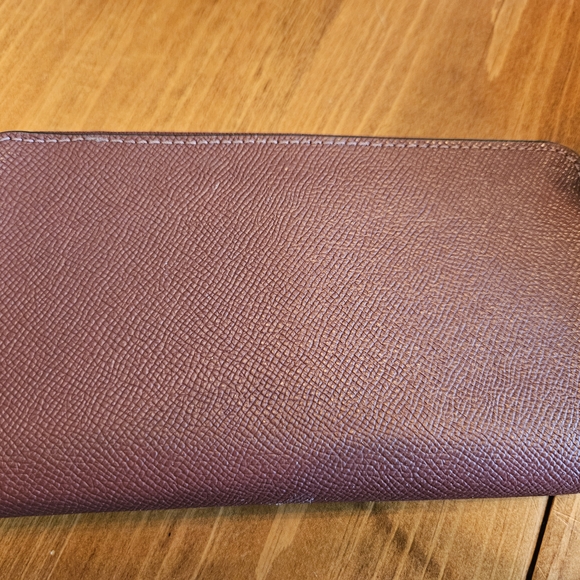 Coach Red Wine Leather Wallet - Picture 2 of 5